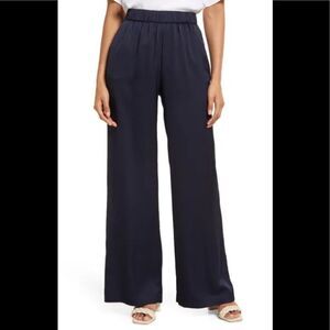 PRESTON & York Navy blue chiffon dress pants lined Sz M